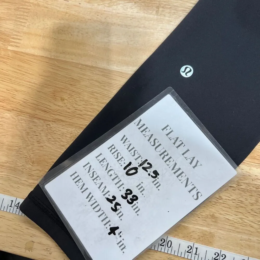 Lululemon Wunder Train Leggings Women's 8 Black Pockets Flawed